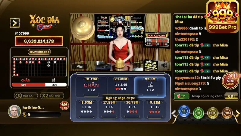 Xóc Đĩa Livestream 999bet: Đặt Cược Thông Minh Trong Game 2 Cách đặt cược hiệu quả trong Xóc đĩa livestream 999bet